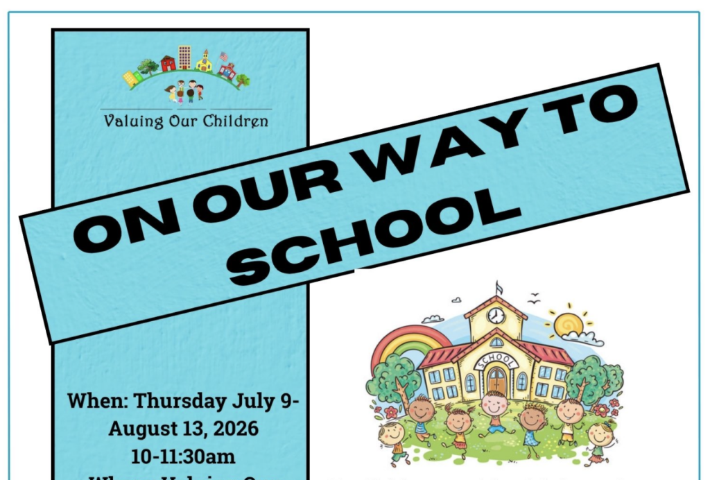 On Our Way to School banner flyer
